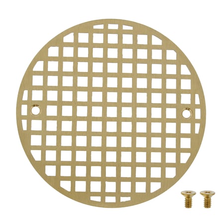 Jones Stephens 6in. Polished Brass Round Cast Coverall Strainer C60801